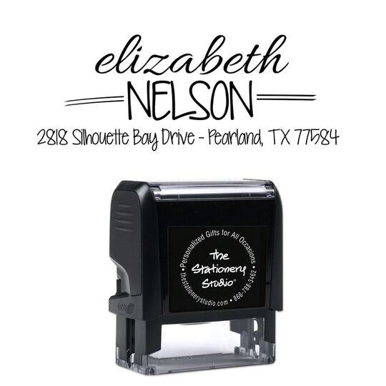 Nelson Rectangle Address Self Inking Stamper